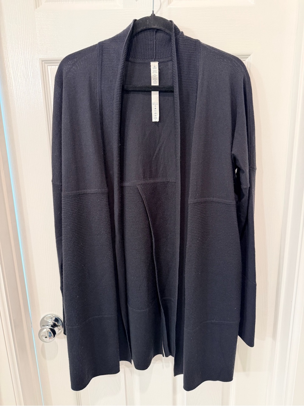 lululemon athletica Black Open-Front Long Cardigan